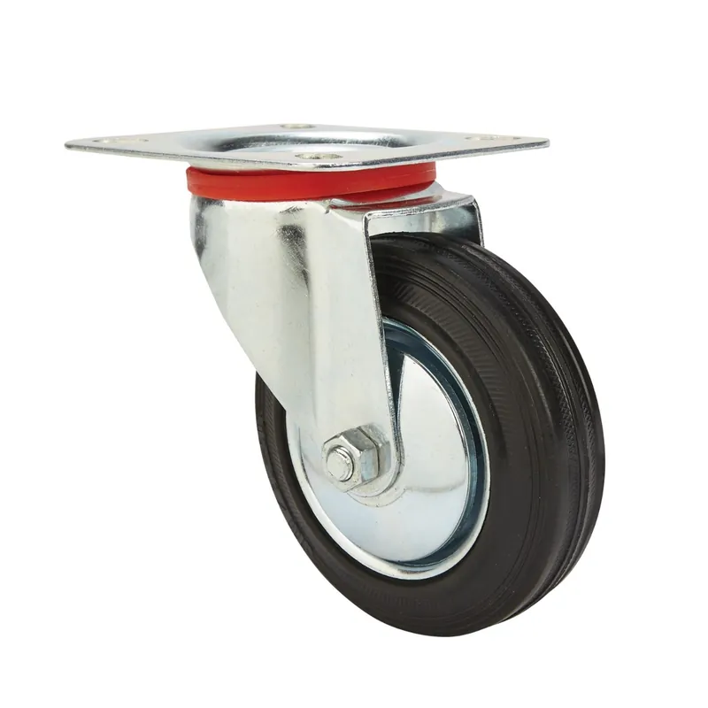 Precision Casters + Wheels™ 4" Swivel Rubber Caster
