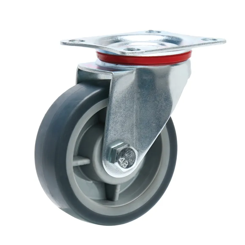 Precision Casters + Wheels™ 3" Swivel Non-Marking TPR Caster