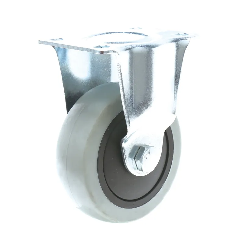 Precision Casters + Wheels™ 4" Rigid Non-Marking TPR Caster