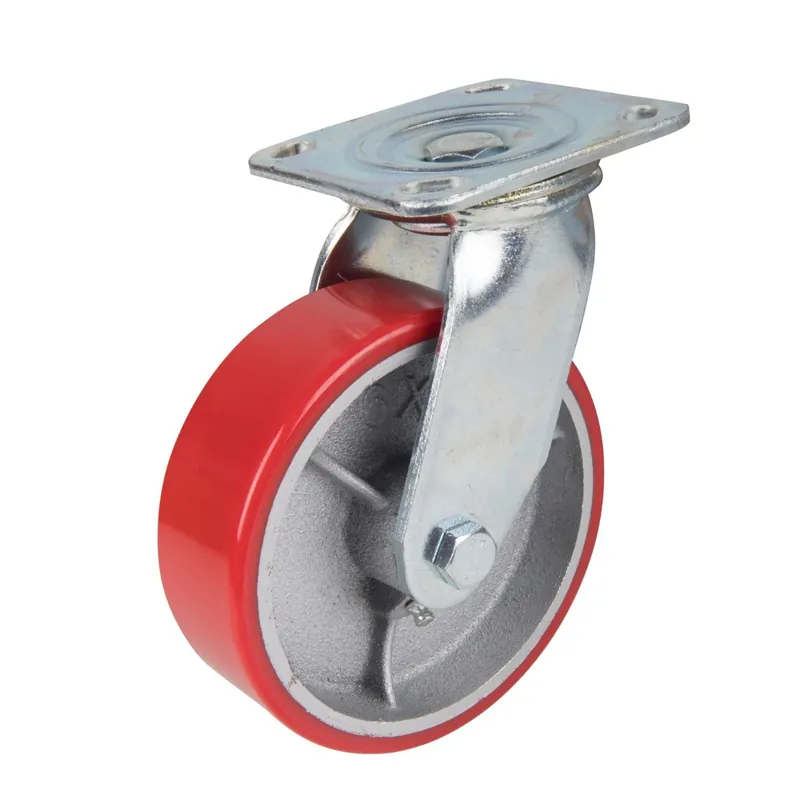 Precision Casters + Wheels™ 8" Swivel Polyurethane & Steel Caster