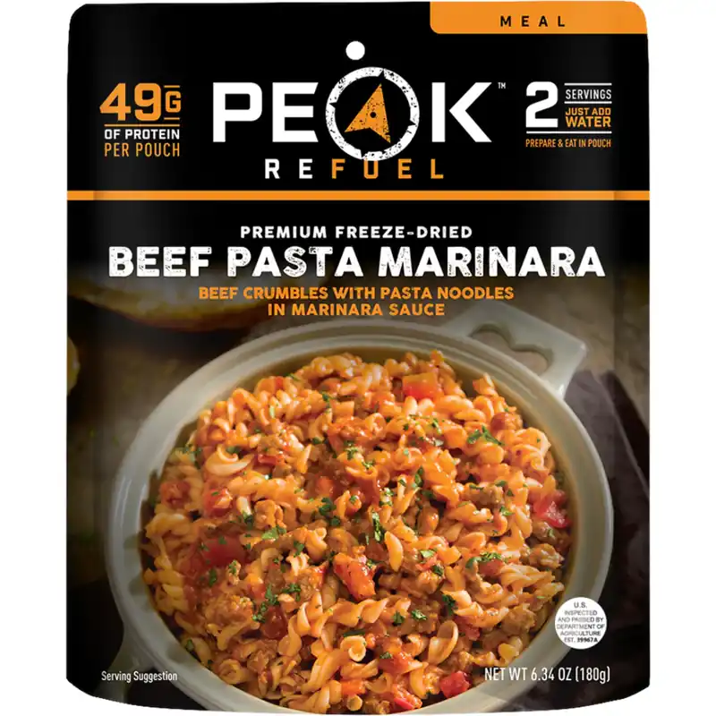 Peak Refuel Beef Pasta Marinara Premium Freeze Dried Meal