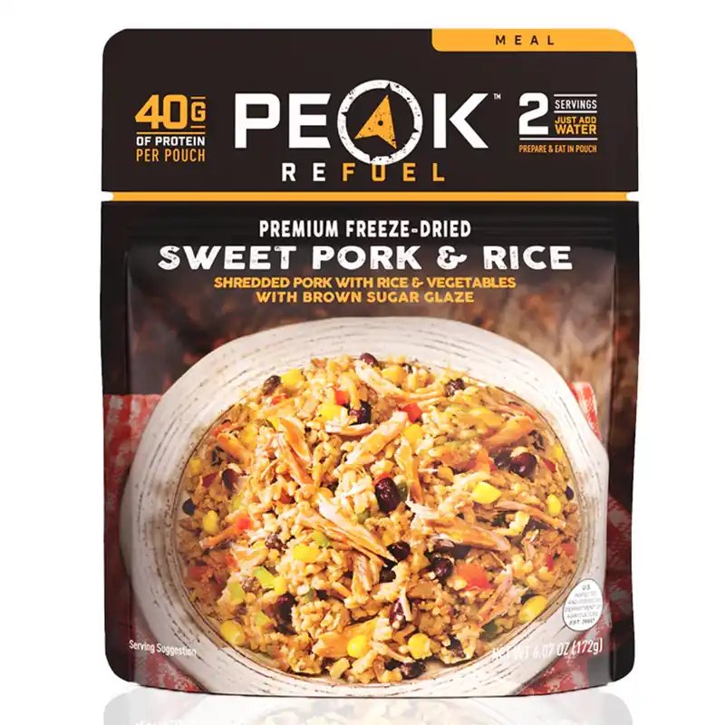 Peak Refuel Sweet Pork & Rice Premium Freeze Dried Meal