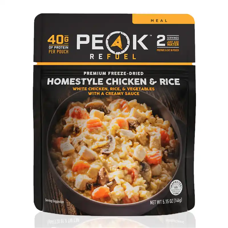 Peak Refuel Homestyle Chicken & Rice Premium Freeze Dried Meal