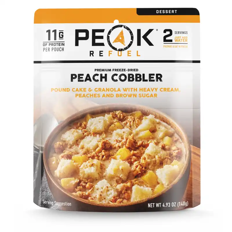 Peak Refuel Peach Cobbler Premium Freeze Dried Dessert Snacks
