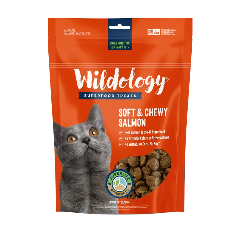 Wildology® 8 OZ Salmon Soft & Chewy Cat Treats