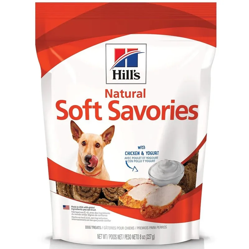 Hill‘s Science Diet Soft Savories with Chicken & Yogurt Dog Treats, 8-oz. Bag