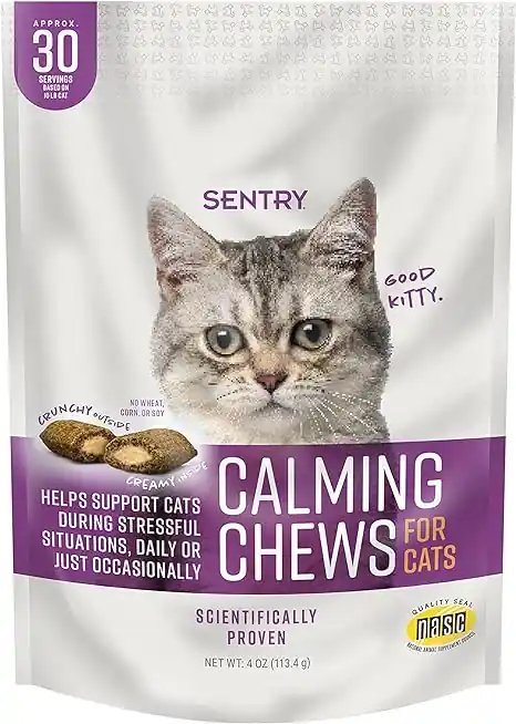 Sentry Calming Chews Health Supplement for Cats, 4 oz.