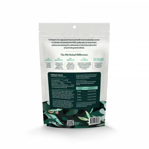 Pet Releaf Hip & Joint Releaf CBD Edibites For Small Dogs – Peanut Butter Banana