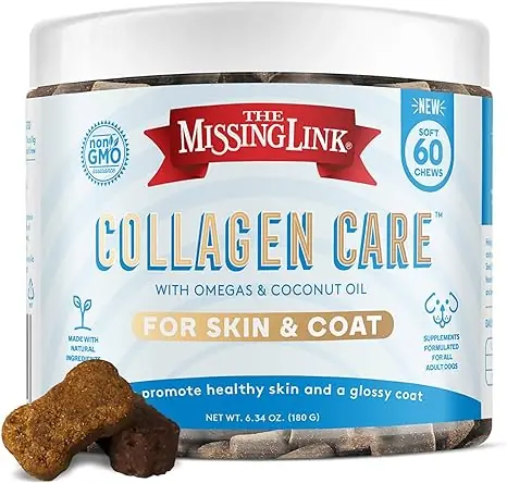 The Missing Link Collagen Care Skin & Coat Soft Chews – 60 Count for Dogs