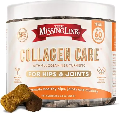 The Missing Link Collagen Care Hips & Joints Soft Chews – 60 Count for Dogs