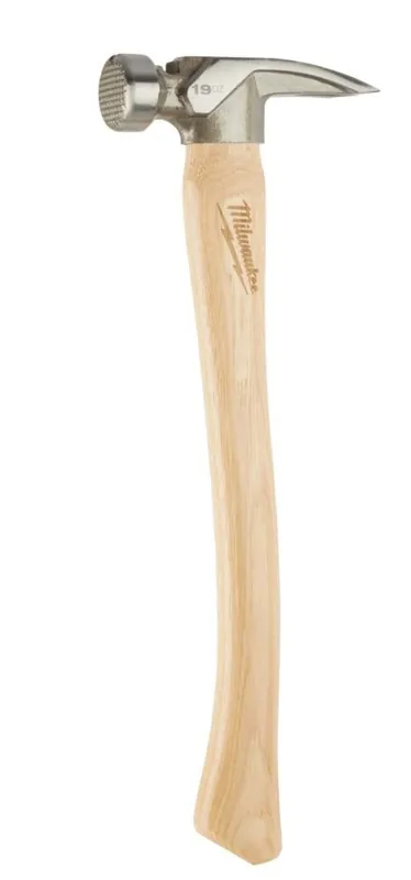 Milwaukee 19oz Milled Face Hickory Wood Framing Hammer