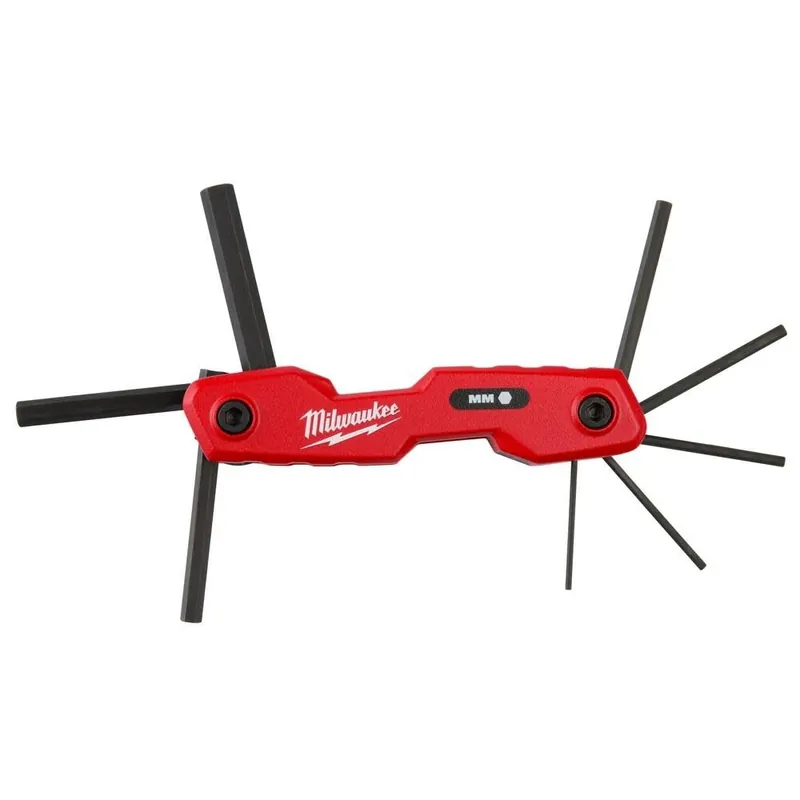 Milwaukee 8 Key Folding Hex Key Set Metric 48-22-2182