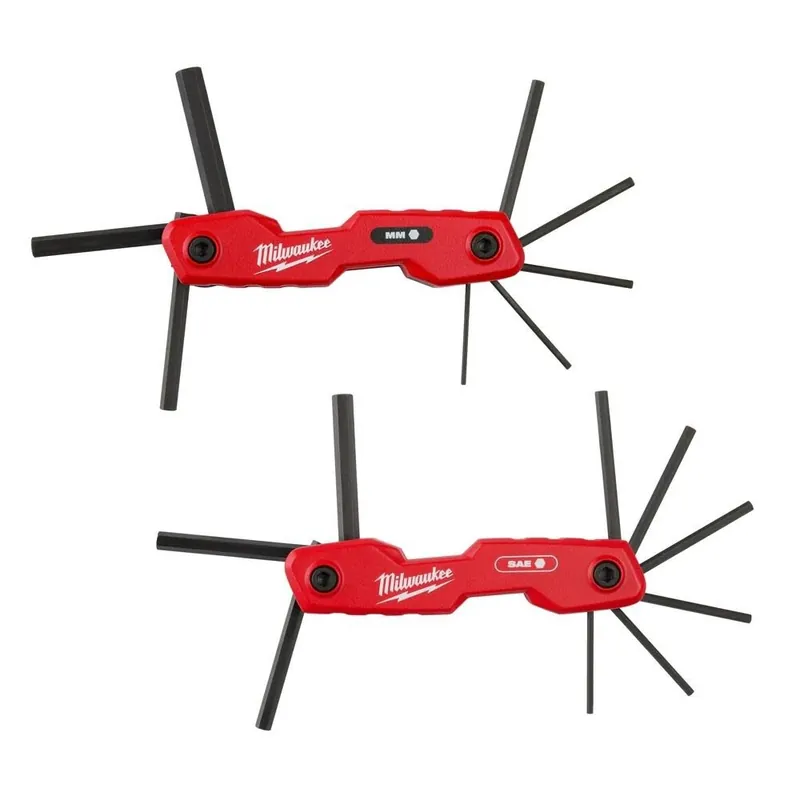 Milwaukee 17 Key Folding Hex Key Sets SAE/Metric 2pc