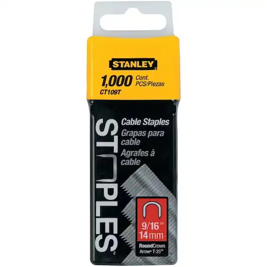 Stanley CT109T 1,000 pc 9/16 in Cable Staples