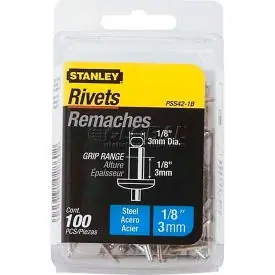 Stanley PSS42-1B 1/8 in x 1/8 in Steel Rivets (100 Pk)