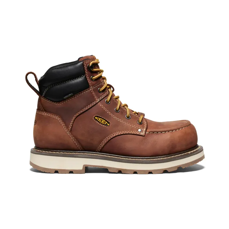 Keen Men‘s Cincinnati 6" Waterproof 90° Heel Boot (Carbon-Fiber Toe)Tuscan Red/Sandshell