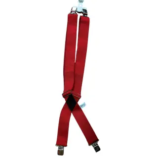 Hickory Creek 2" Stretch Super Terry Web Suspenders with Gator Clips Red