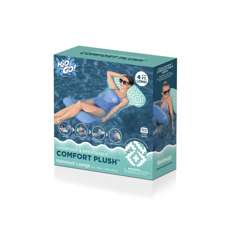H2OGO! Comfort Plush Hammock Pool Lounge Float