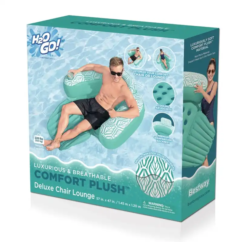 H2OGO! Comfort Plush Deluxe Chair Pool Lounge Float