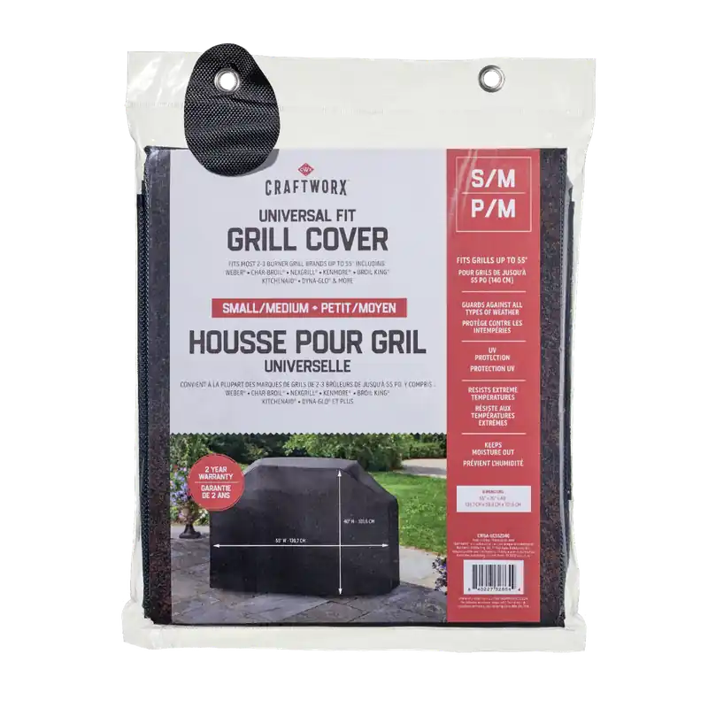 Craftworx™ Universal Fit S/M Grill Cover 55" x 20" x 40"