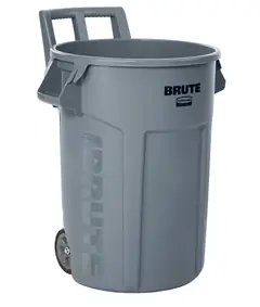 Rubbermaid Brute Vented Wheeled Container 32 Gallon Gray