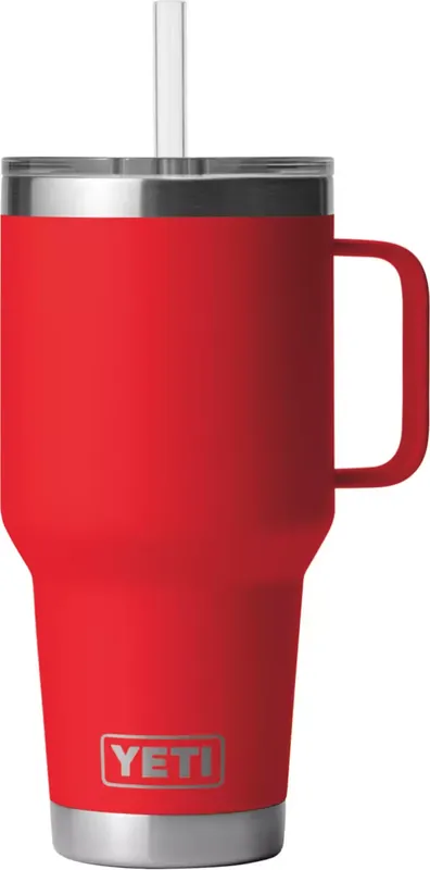 Yeti 35 oz. Rambler Mug with Straw Lid Rescue Red