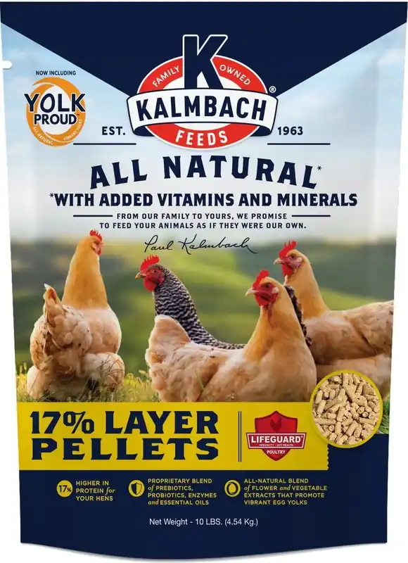 Kalmbach All Natural 17% Protein Layer Pellet Poultry Feed 10lbs