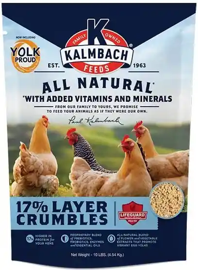 Kalmbach All Natural 17% Protein Layer Crumble Poultry Feed 10lbs