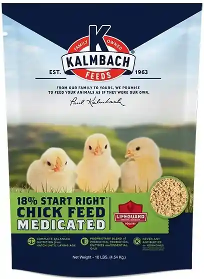 Kalmbach All Natural Start Right Medicated 18% Protein Crumble Chick Feed 10lbs