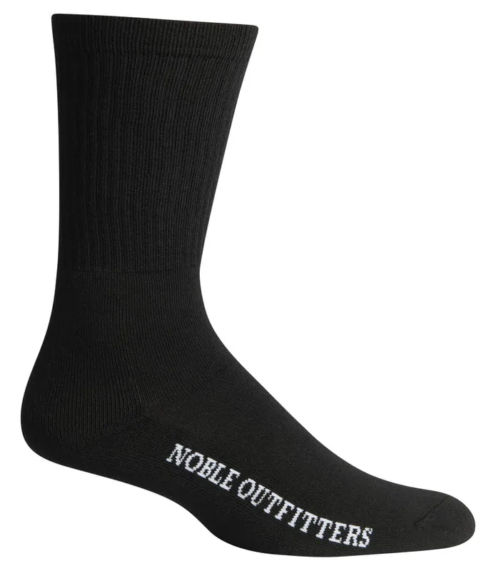 Noble Outfitters Men‘s Performance Crew Sock 6-Pack Black Medium