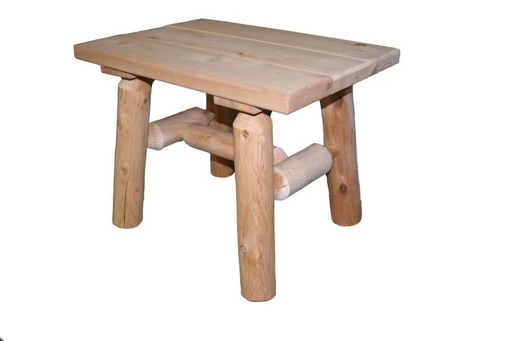 Lakeland Mills Cedar Log End Table