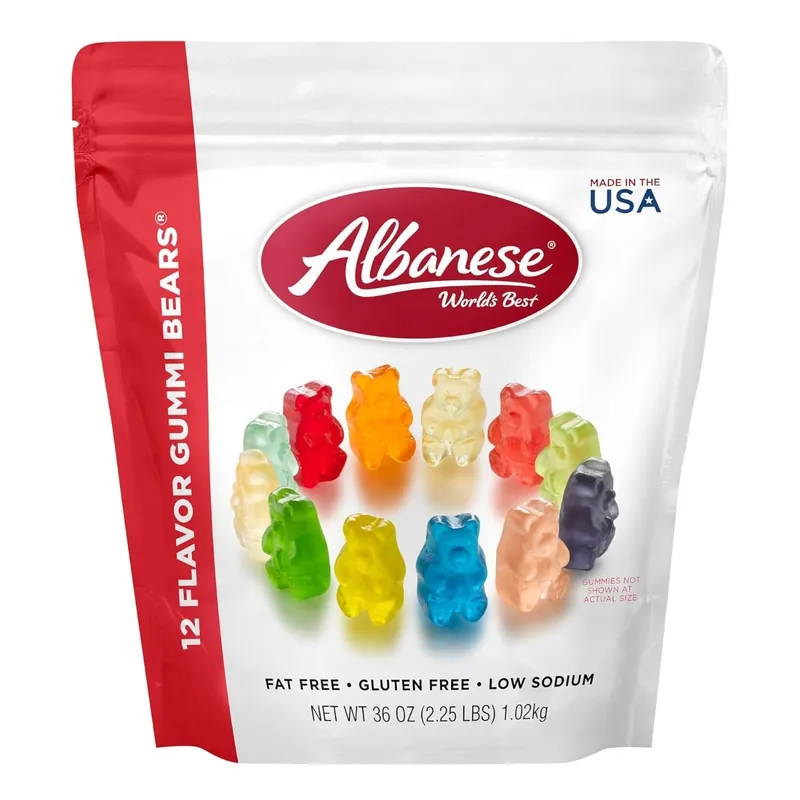 Albanese Worlds Best 12 Flavor Gummi Bears – 36 oz