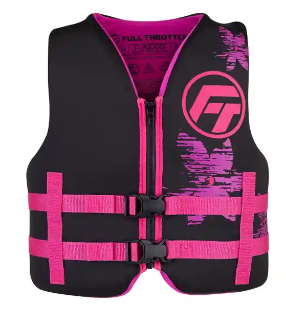 Full Throttle Rapid-Dry Life Jacket - Youth (55-88 lbs) - Pink