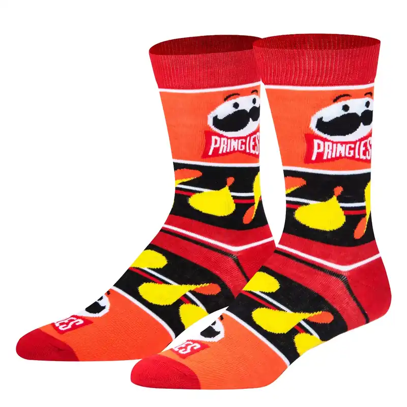 Crazy Socks Fun Prints Crew Socks - Pringle Chips