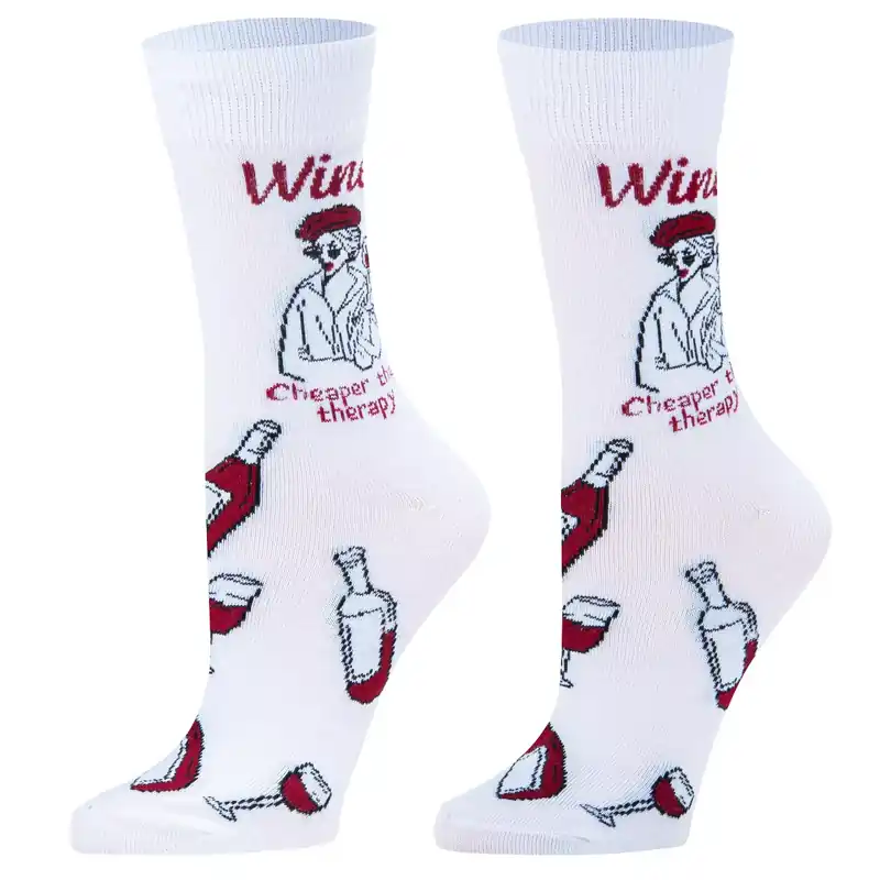 Crazy Socks Fun Prints Crew Socks - Cheaper Than Therapy