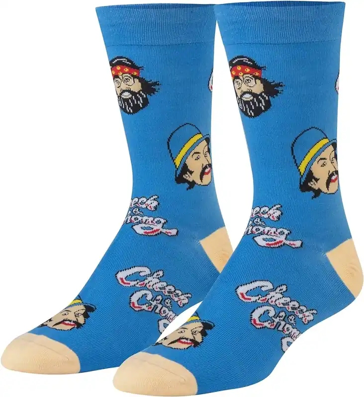 Crazy Socks Fun Prints Crew Socks - Cheech & Chong