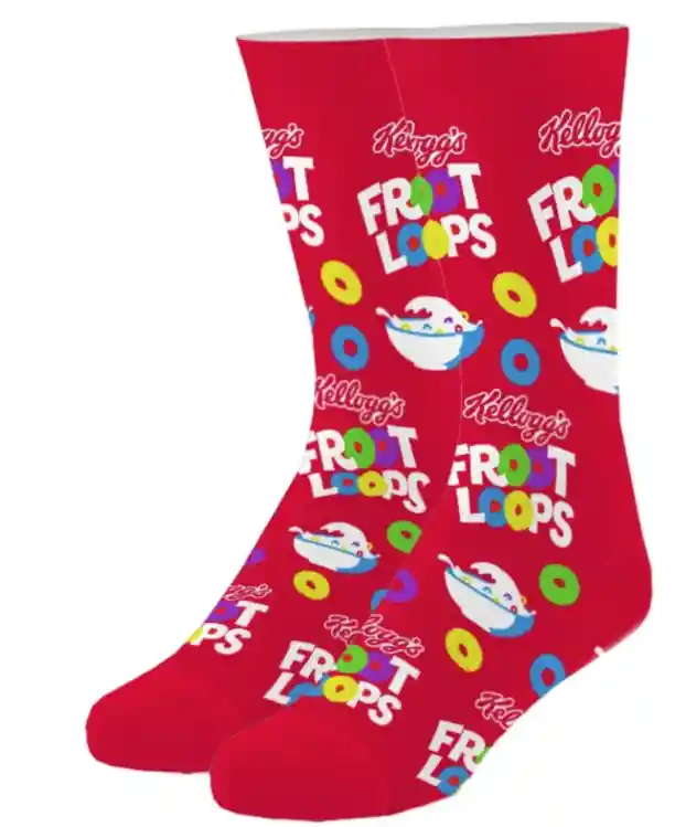 Crazy Socks Fun Prints Crew Socks - Fruit Loops