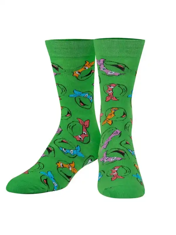 Crazy Socks Fun Prints Crew Socks - Teenage Mutant Ninja Turtles