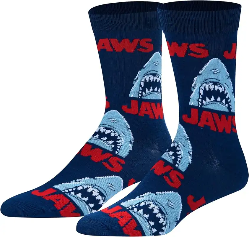 Crazy Socks Fun Prints Crew Socks - Jaws