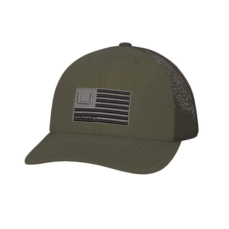 Huk Men‘s Huk and Bars Trucker Hat Moss (OSFA) H3000423
