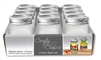 Country Classic 1 Pint (16oz) Glass Canning Jars
