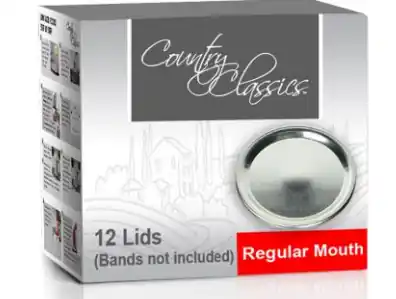Country Classics Regular Mouth Canning Jar Lids 12Pk