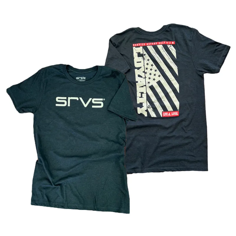 SRVS Unisex USA "Loyalty Live & Loyal" Henderson T-Shirt - Navy