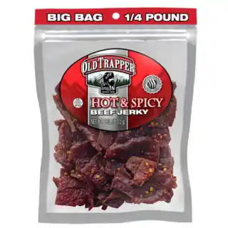 Old Trapper Hot & Spicy Traditional Style Beef Jerky 4oz