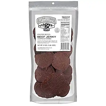Old Trapper Peppered Traditional Style Double Eagle Coined Beef Jerky 21oz
