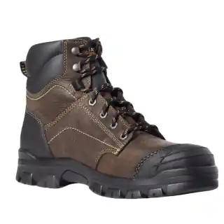 Ariat Men‘s 10034673 Treadfast 6" Waterproof Steel Toe Work Boot Dark Brown
