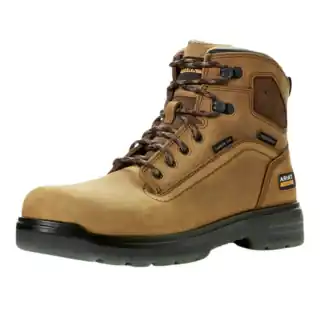 Ariat Men‘s 10027335 Turbo 6" Waterproof Carbon Toe Work Boot Aged Bark