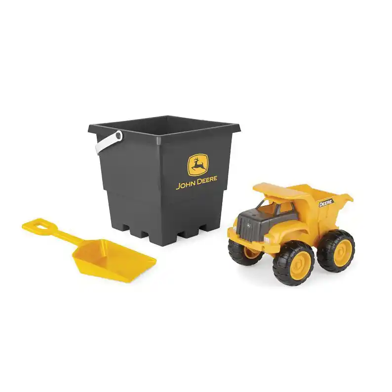 John Deere Toys Construction Sandbox Set, 18 Months and Up, Black/Yellow Black/Yellow - 47616