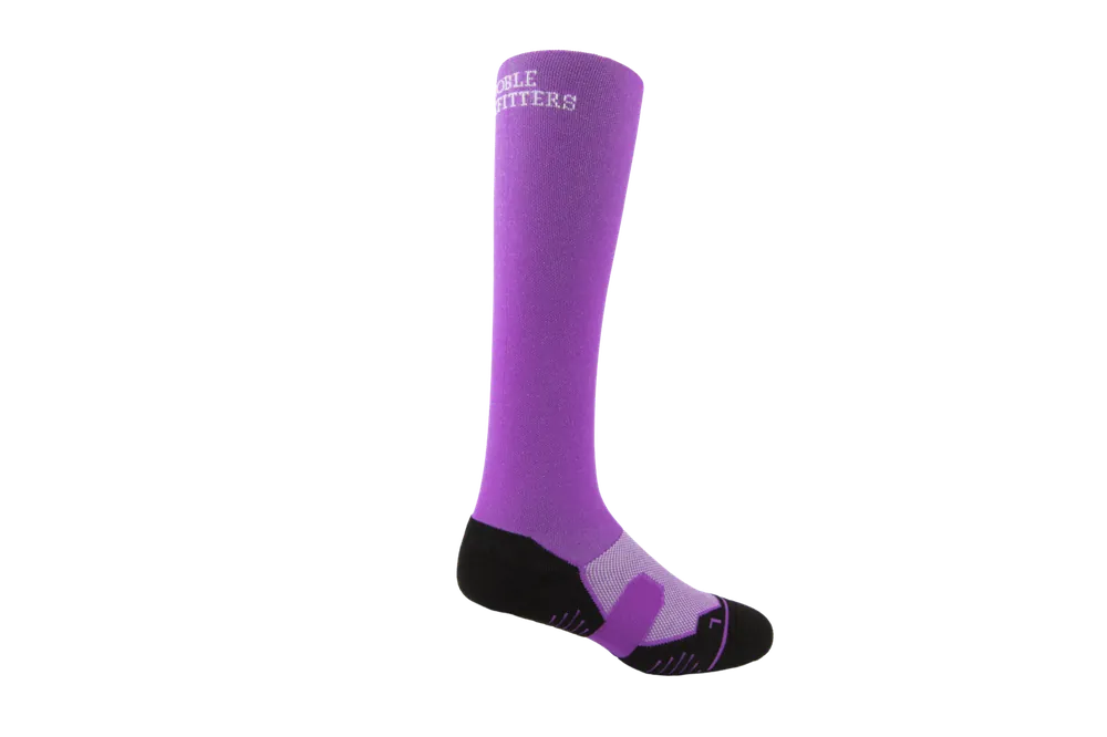 Noble Outfitters 61056-635 Unisex Perfect Fit Over the Calf Boot Sock 2Pk Purple OSFA