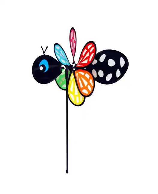 Gardener Select 6-Petal Happy Bugs Rainbow Bee Pinwheel GSA70